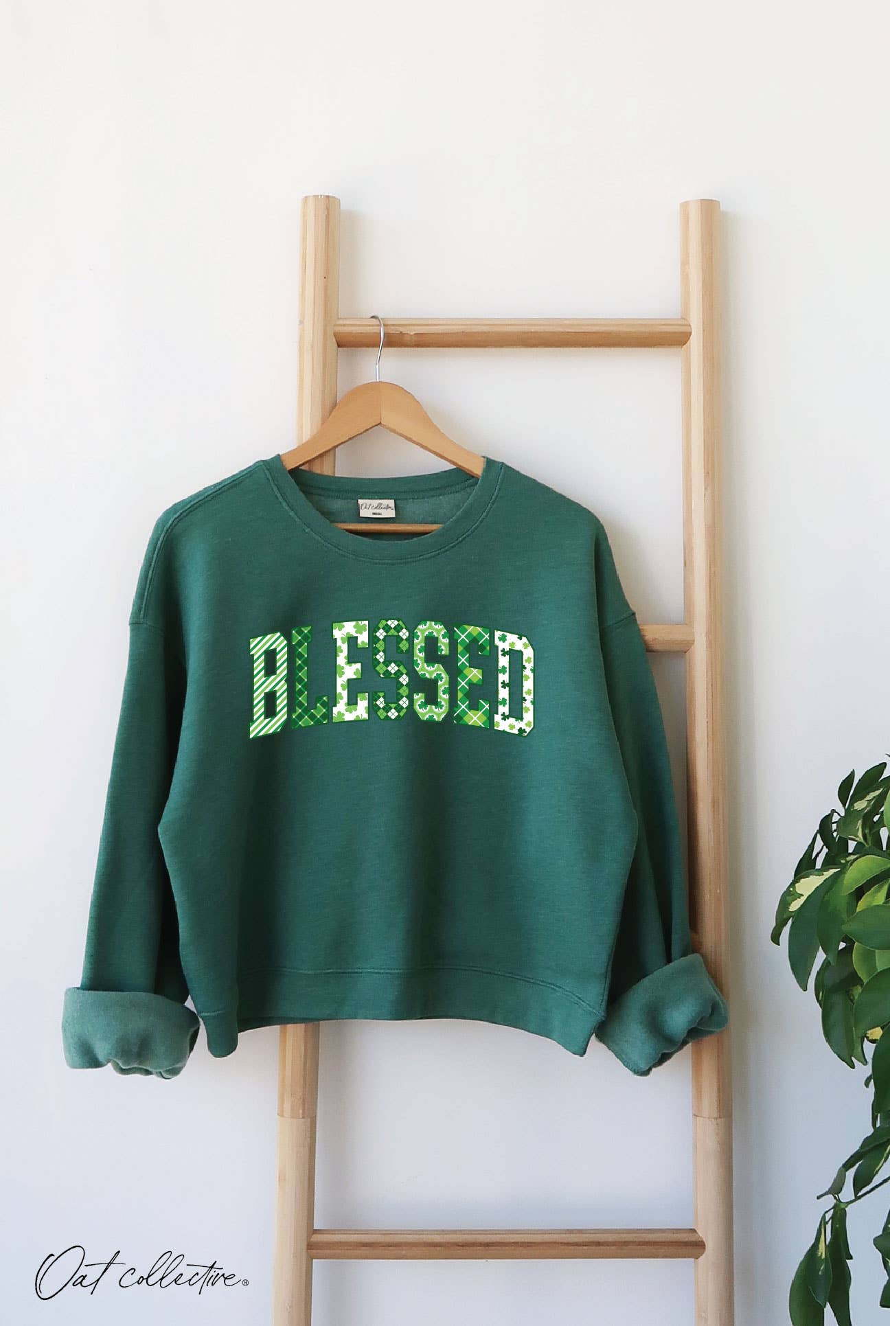 Blessed with Pattern Mid Cropped Graphic Sweatshirt T-Shirts, Hoodie | PodTeesHub.com