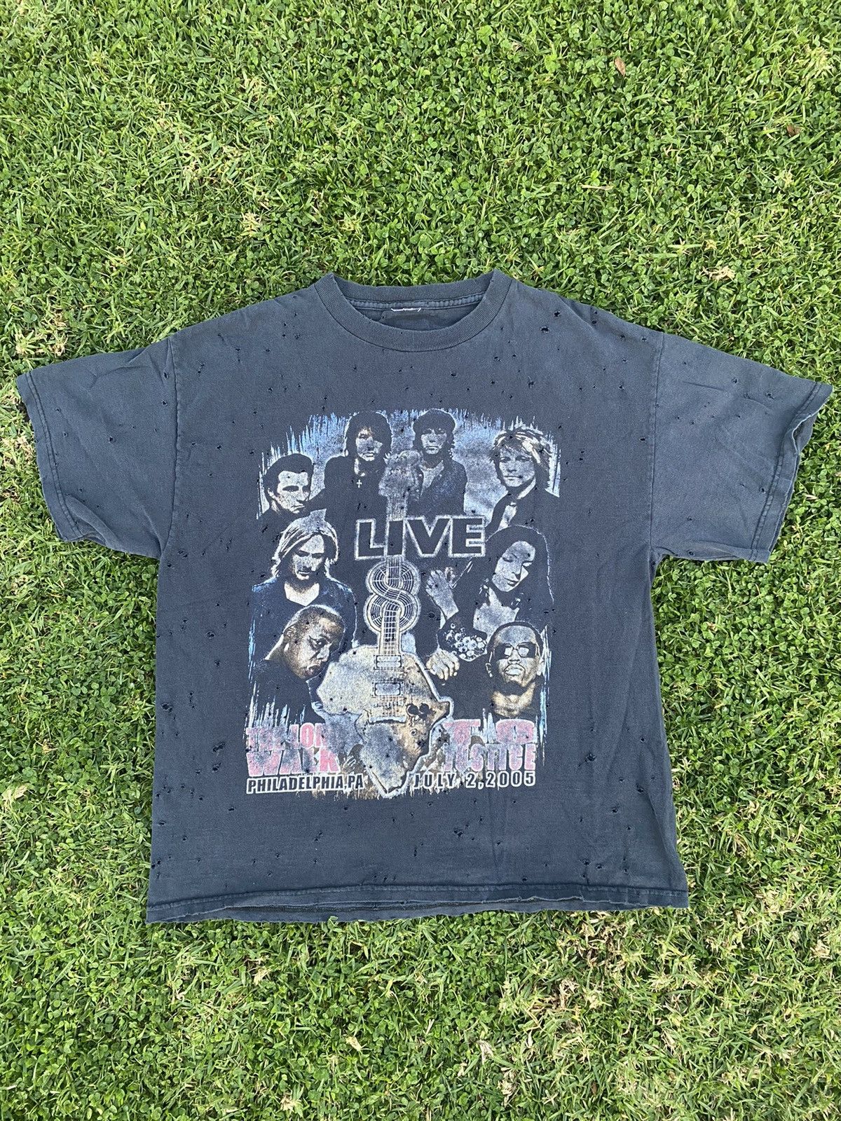 Rap Tees X Vintage 2005 Live 8 Concert Tee Hoodie, Sweatshirt | PodTeesHub.com