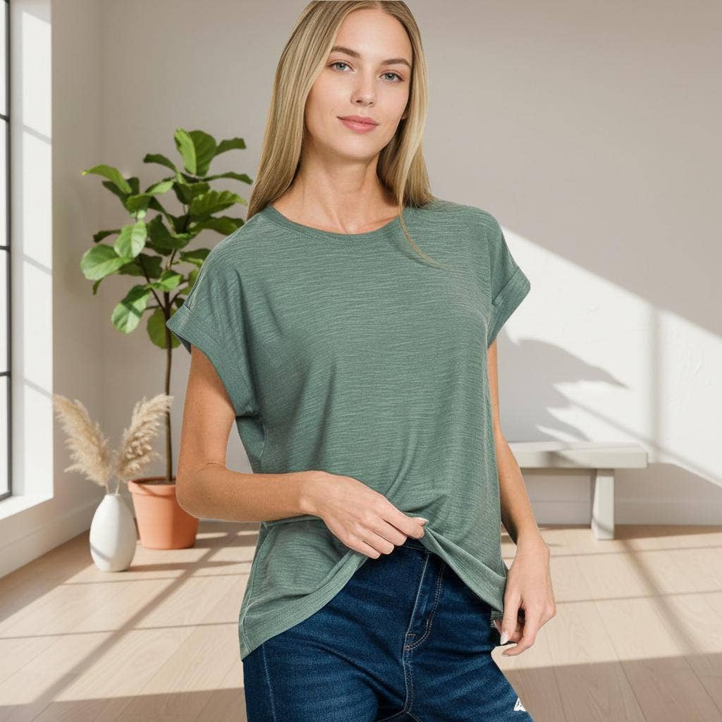 .1212 Slub Cuffed Sleeve Tee SI-29182 Hoodie, Sweatshirt | PodTeesHub.com