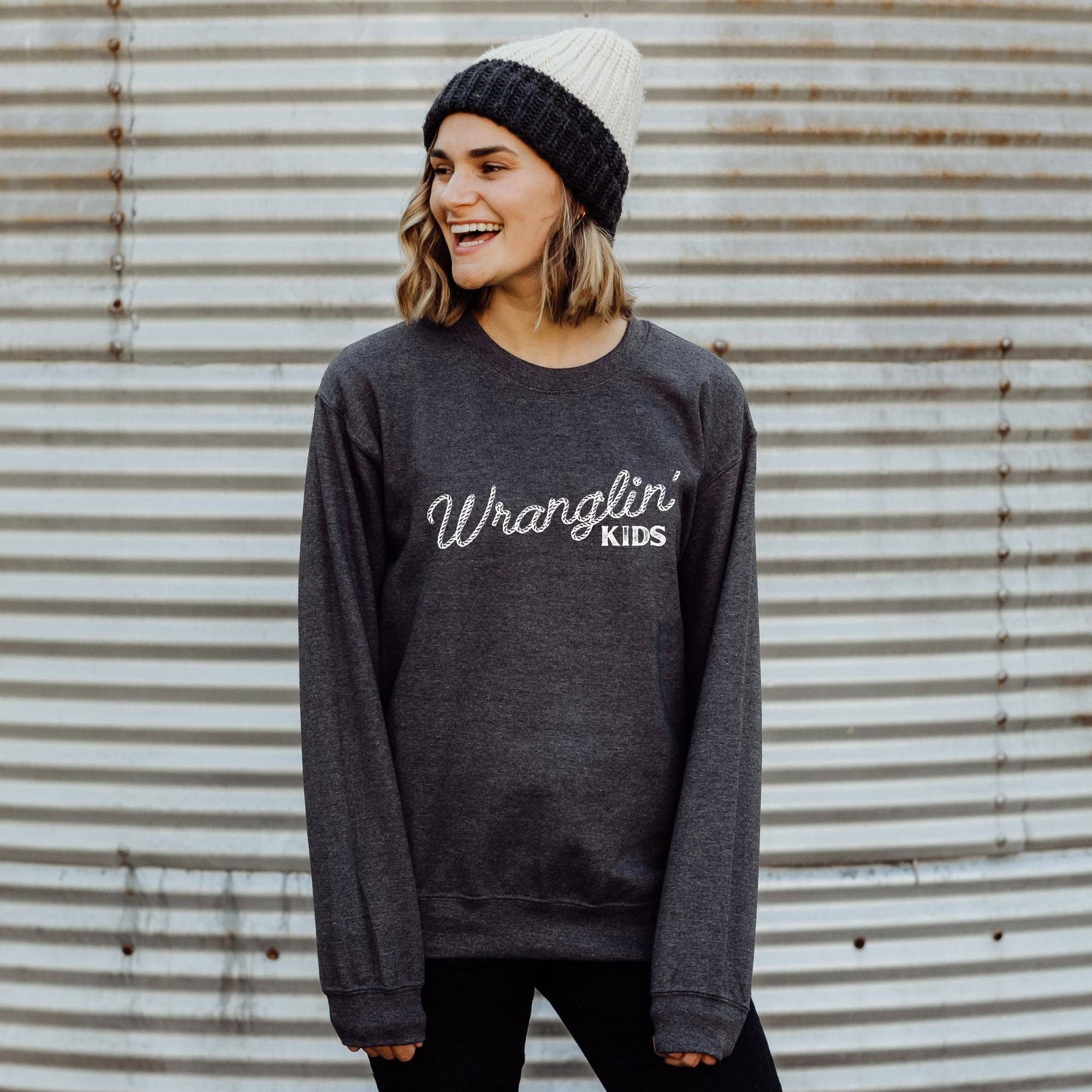 Wranglin' Kids Sweatshirt *Unisex Fit* T-Shirts, Hoodie | PodTeesHub.com