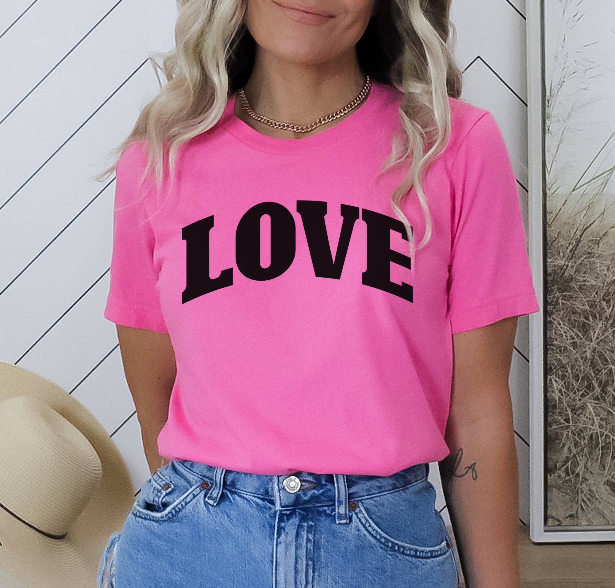 Love Block Letter Tee | Valentine's Day | Sizes XS-2XL Hoodie, Sweatshirt | PodTeesHub.com