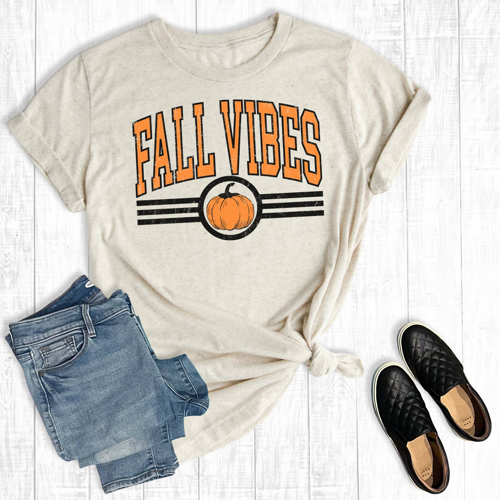 Retro Collegiate Fall Vibes Graphic Tee Hoodie, Sweatshirt | PodTeesHub.com