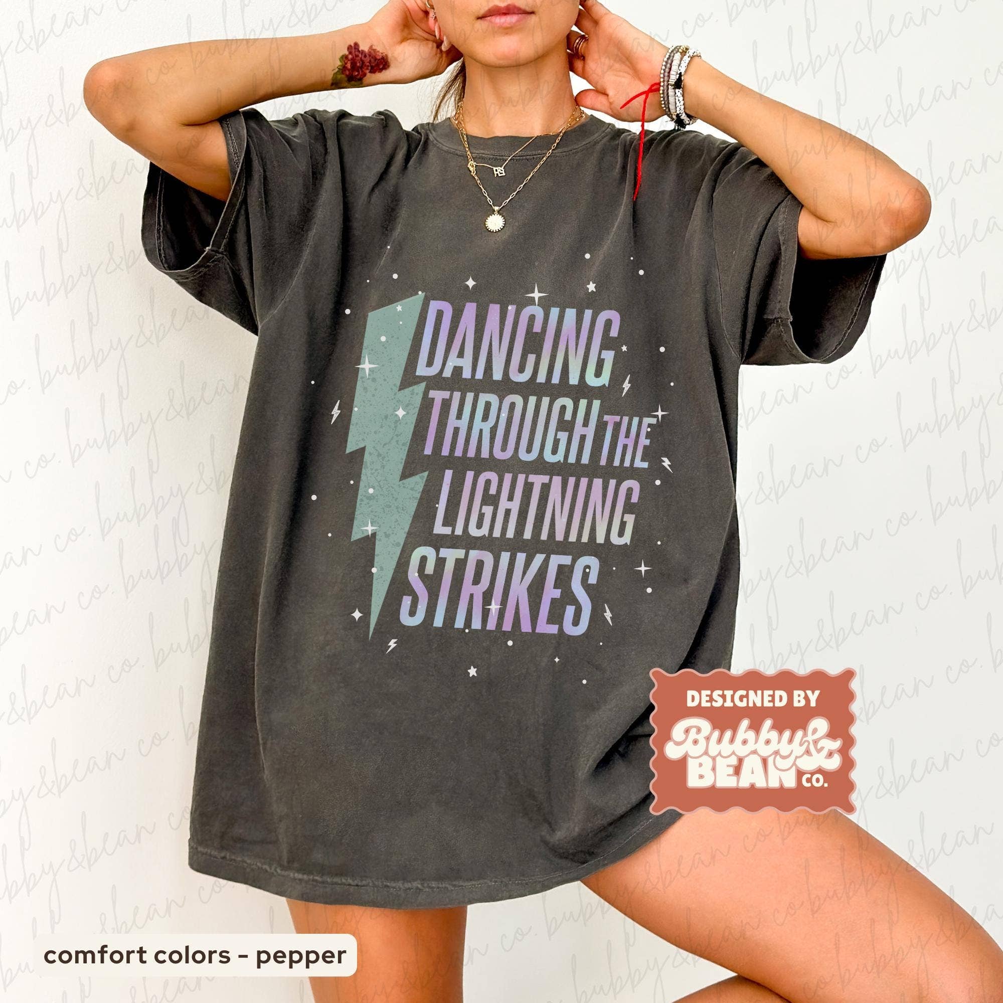 Opalite Showgirl Graphic Tee, Lightning Strikes Sky Hoodie, Sweatshirt | PodTeesHub.com