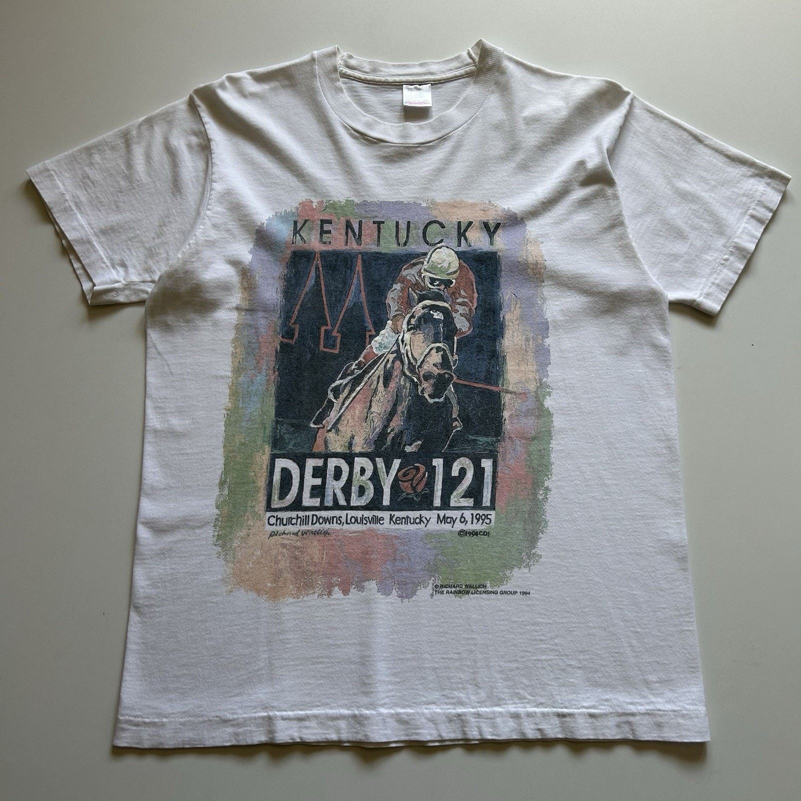 Vintage 1995 Kentucky Derby T Shirt Large 90s Horse Racing Hoodie, Sweatshirt | PodTeesHub.com