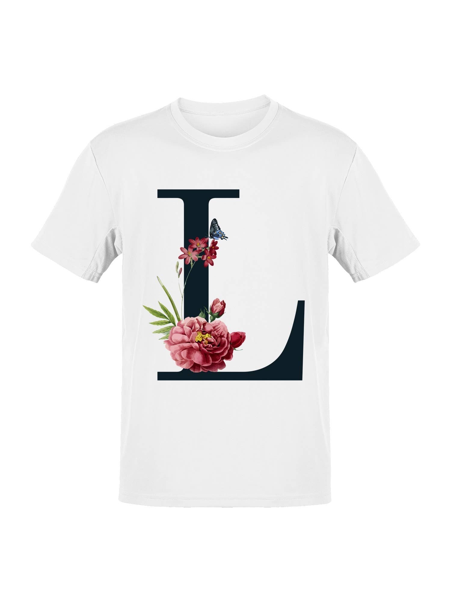 Floral Elegance: the Letter L Women's T-Shirt Hoodie, Sweatshirt | PodTeesHub.com