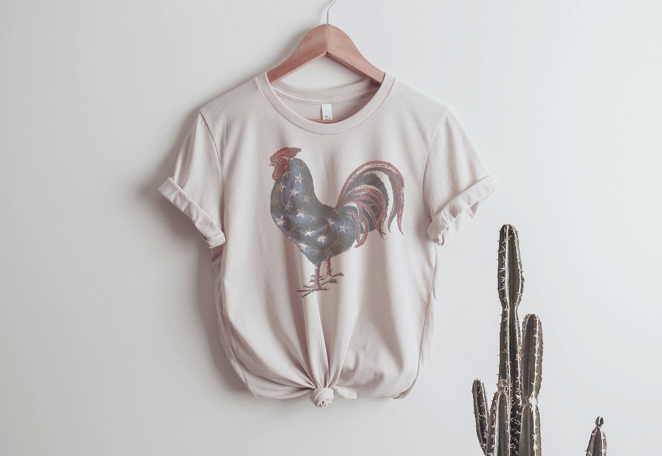 American Flag Rooster Tee | Chicken Shirt Hoodie, Sweatshirt | PodTeesHub.com