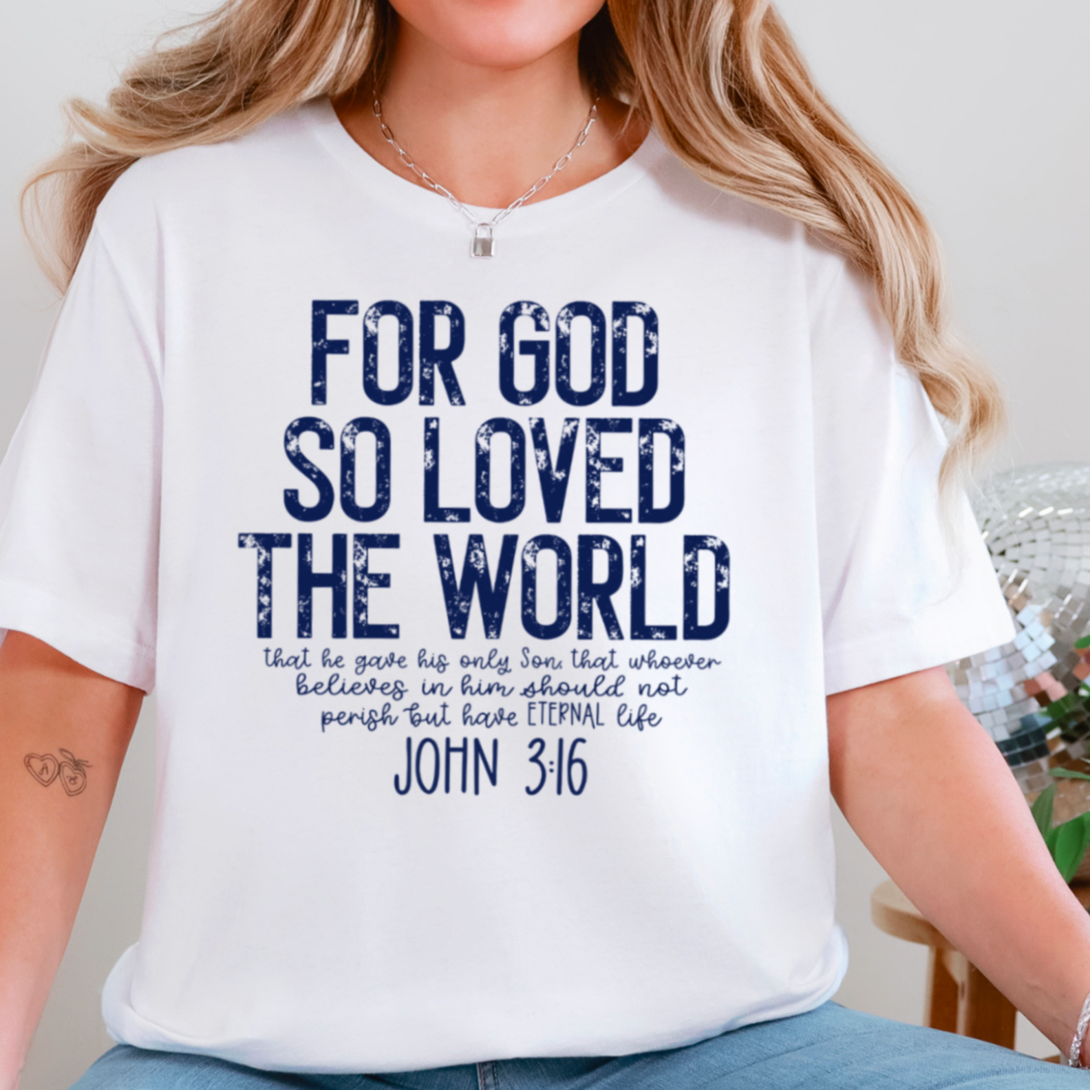 John 3:16 Christian Graphic Tee | Bella Canvas Hoodie, Sweatshirt | PodTeesHub.com