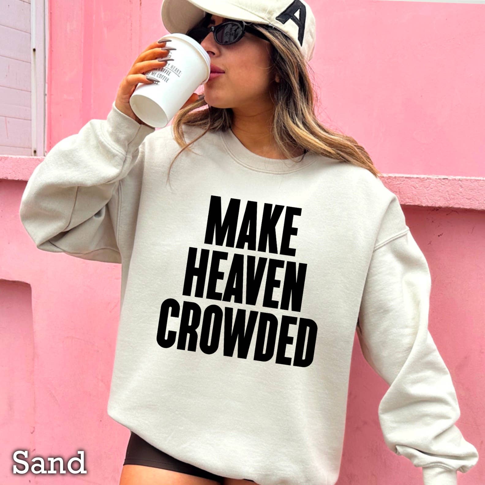 Make Heaven Crowded Christian Graphic Sweatshirt T-Shirts, Hoodie | PodTeesHub.com