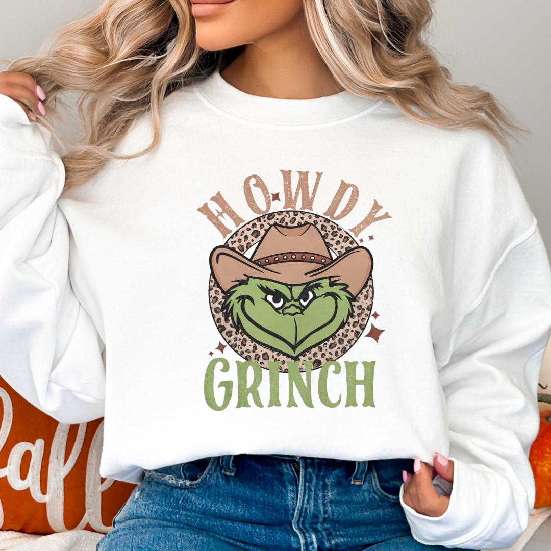 Howdy Grinch Cowboy Grinch Sweatshirt T-Shirts, Hoodie | PodTeesHub.com