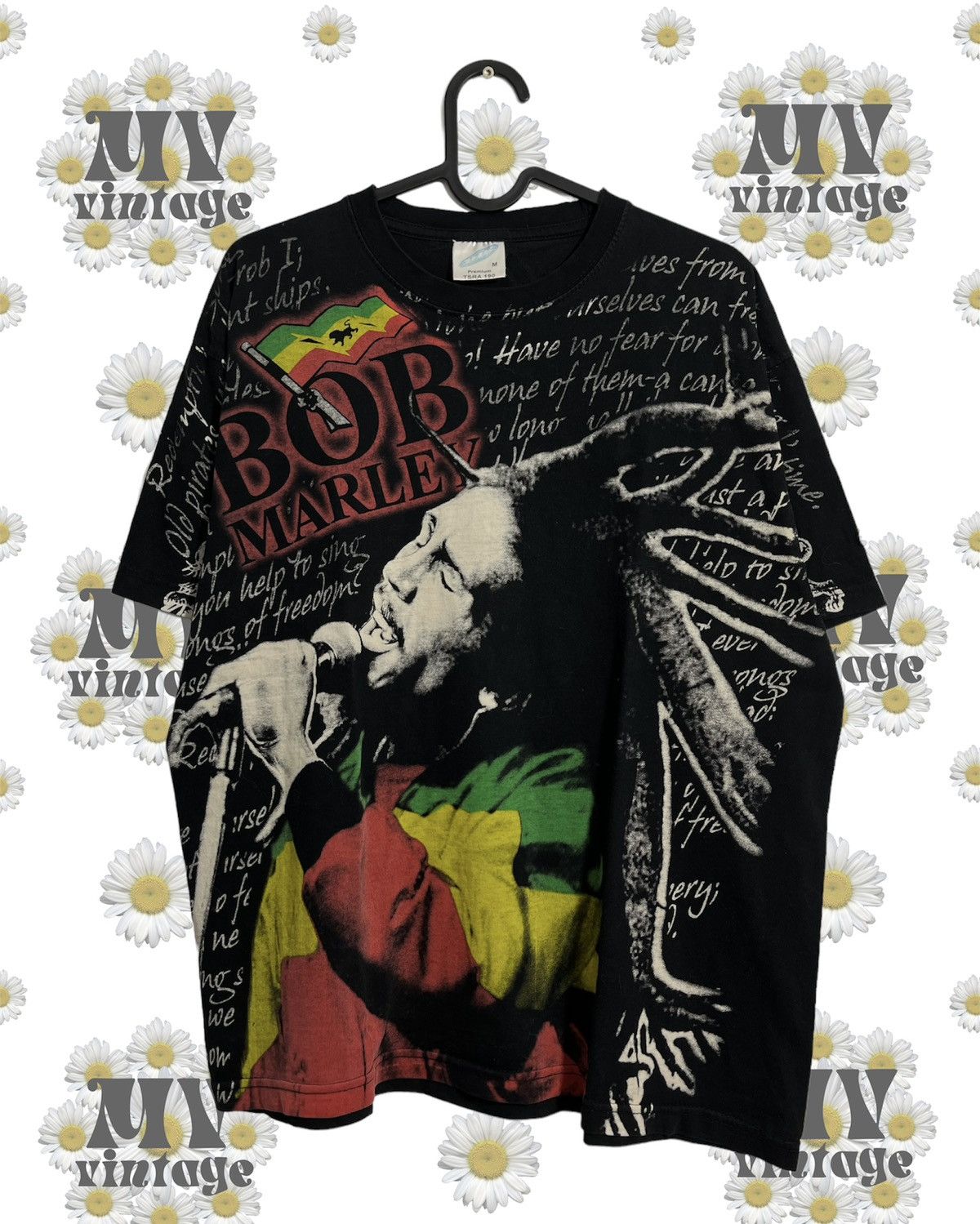 Rap Tees X Vintage Bob Marley 00s Vintage Redemption Song Reggae Hiphop Tee Hoodie, Sweatshirt | PodTeesHub.com