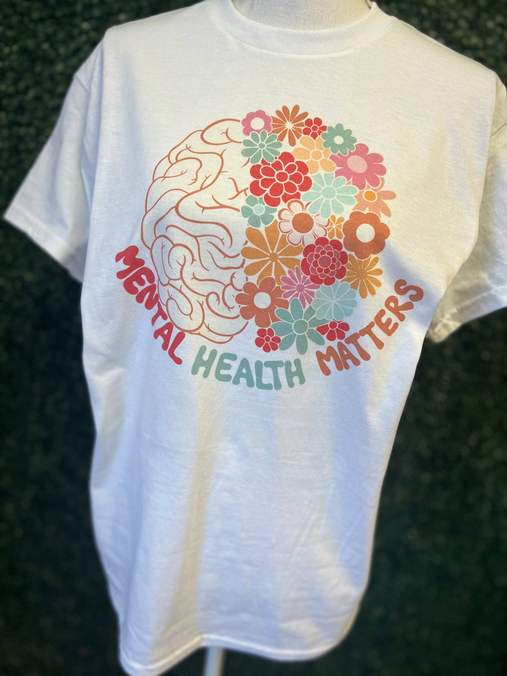 Mental Health Matters - Bright Colors On White Tee Hoodie, Sweatshirt | PodTeesHub.com