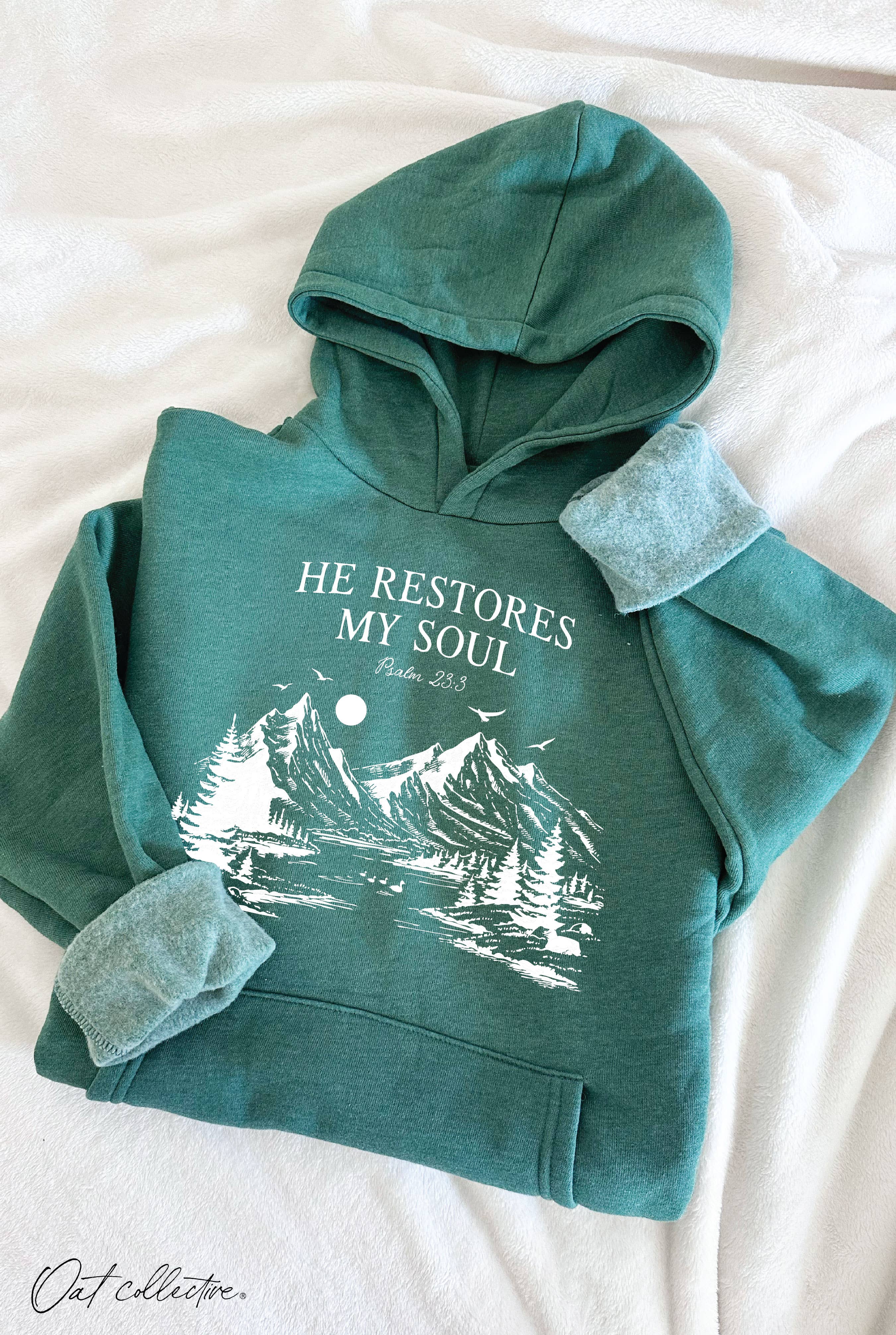 He Restores My Soul  Hoodie Pullover Sweatshirt T-Shirts | PodTeesHub.com
