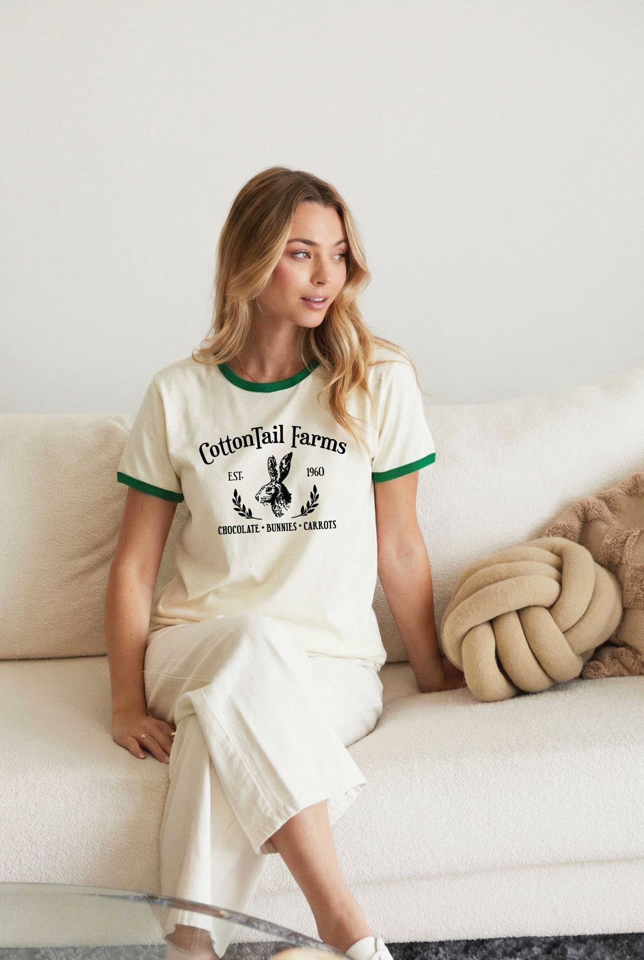 Cottontail Farms Ringer Graphic T-Shirt Hoodie, Sweatshirt | PodTeesHub.com