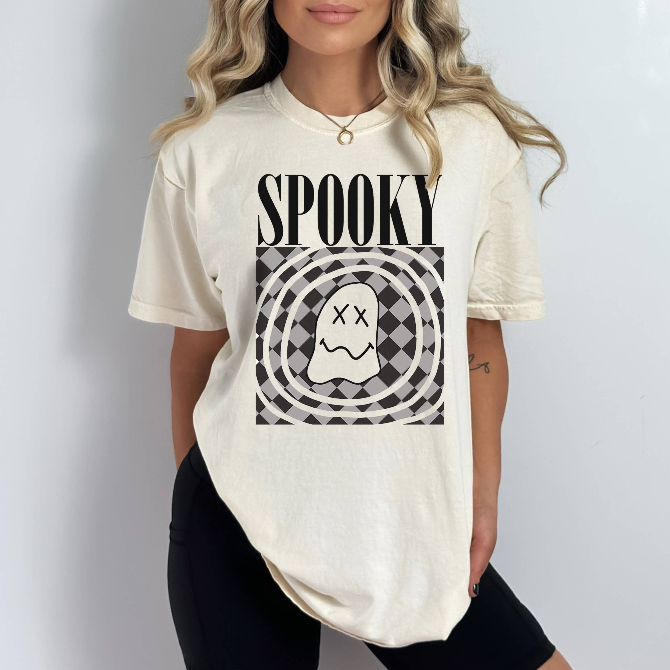 Spooky Ghost Graphic Tee | Halloween | Sizes S-2XL Hoodie, Sweatshirt | PodTeesHub.com
