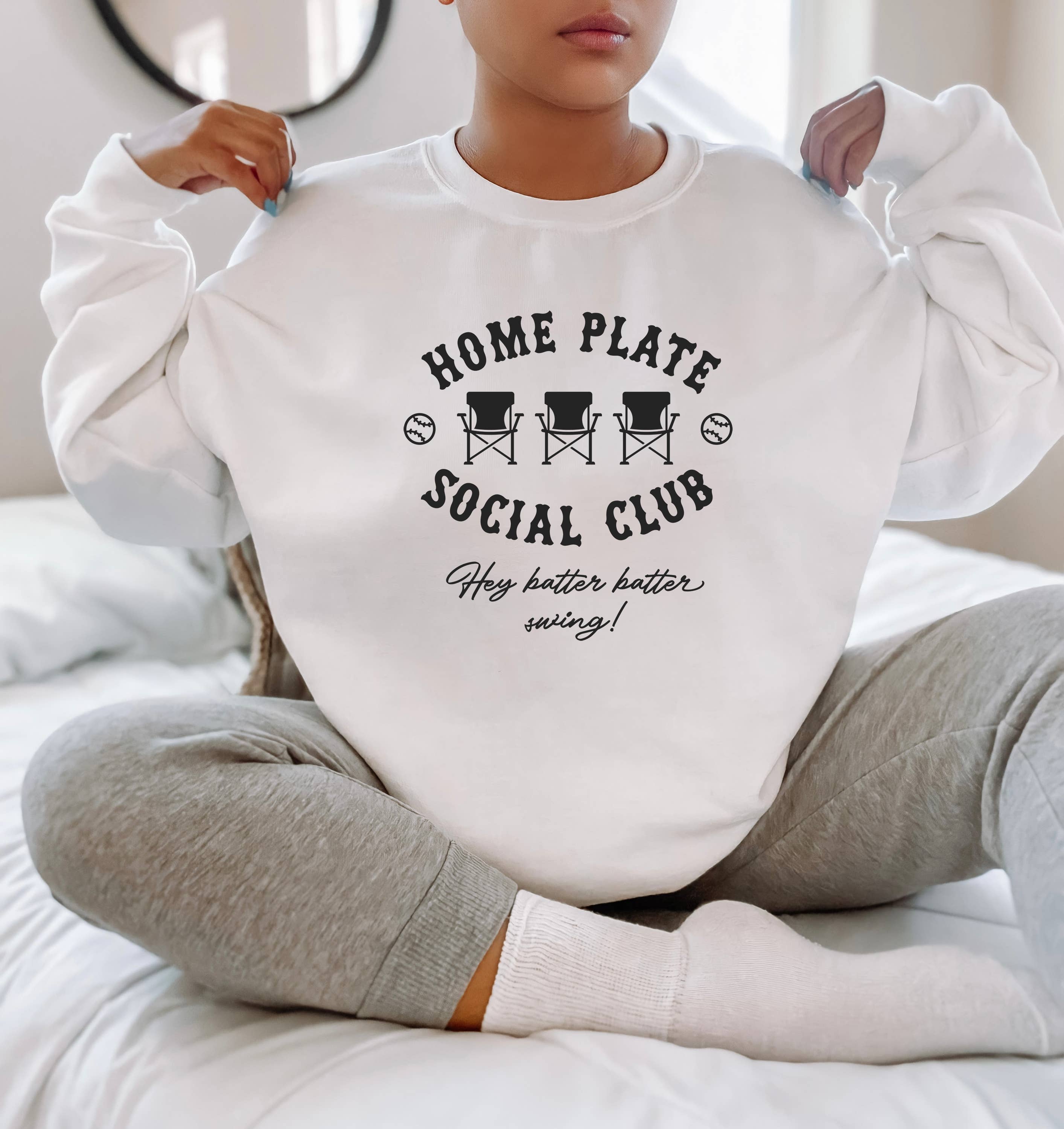 Baseball Sweatshirt, Home Plate Social Club, Baseball Tee Hoodie | PodTeesHub.com