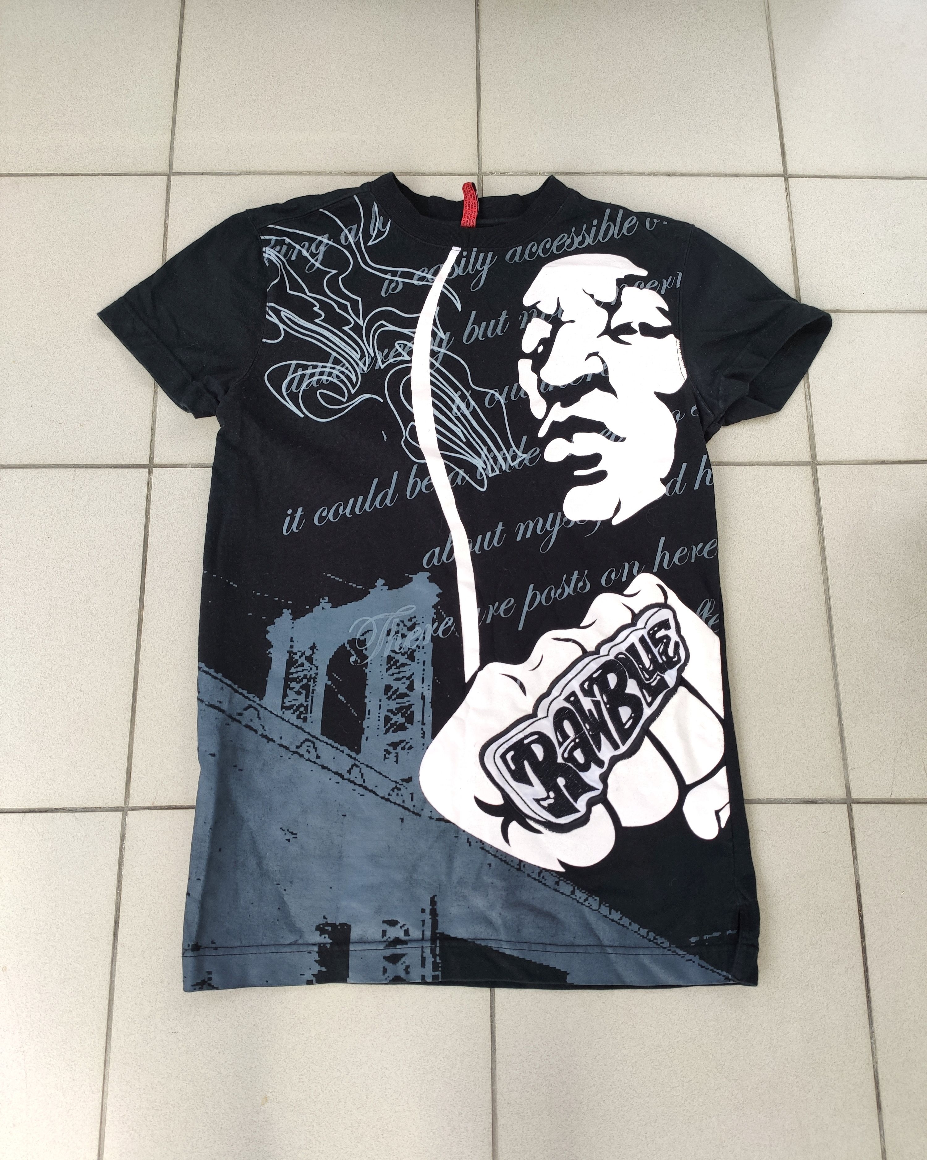 Rare Vintage Raw Blue Hip Hop T Shirt 90s 00s Hoodie, Sweatshirt | PodTeesHub.com