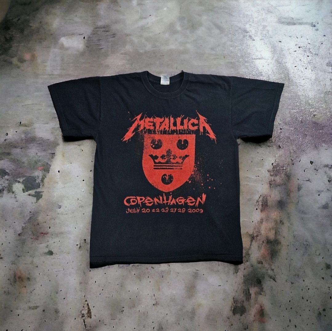 Vintage Metallica Copenhagen Tour 2009 T-Shirts, Hoodie, Sweatshirt | PodTeesHub.com