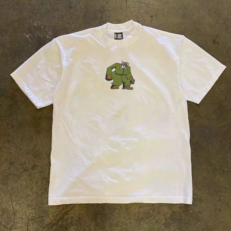 Vintage Cartoon Green Giant Print Casual Retro Tee Hoodie, Sweatshirt | PodTeesHub.com