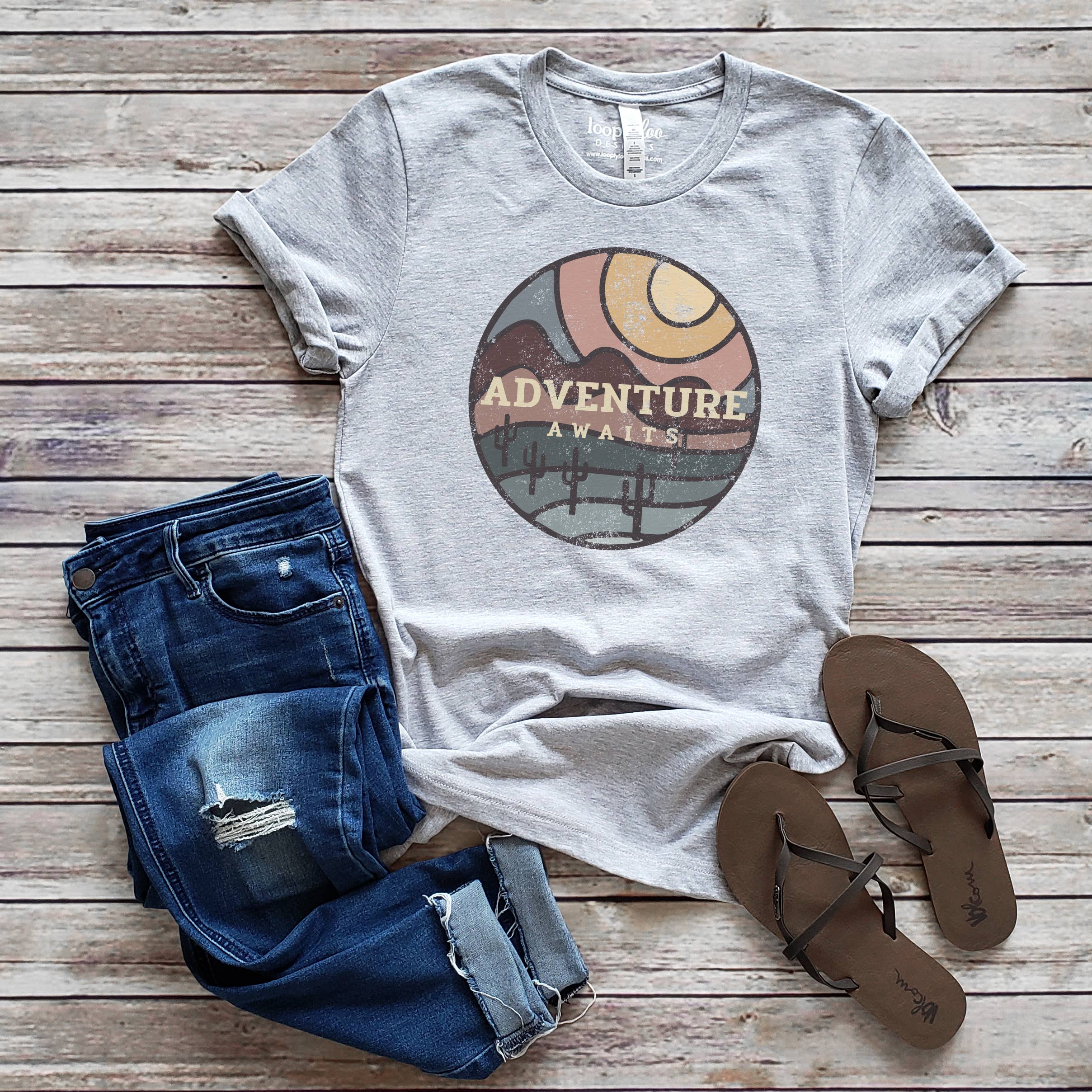 Desert Adventure Awaits Tee | Outdoor | Sizes XS-2XL Hoodie, Sweatshirt | PodTeesHub.com