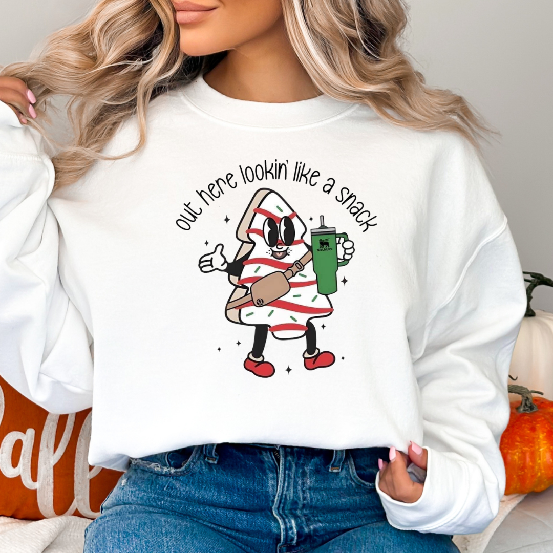 Out Here Lookin' Like A Snack Christmas Tree Cake Sweatshirt T-Shirts, Hoodie | PodTeesHub.com