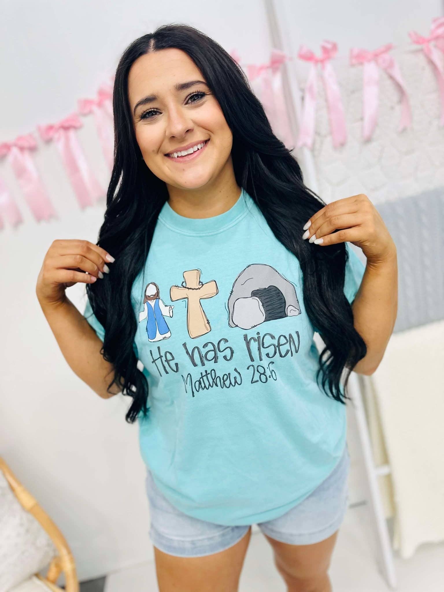 He Is Risen Easter Things Dtf Tee Hoodie, Sweatshirt | PodTeesHub.com