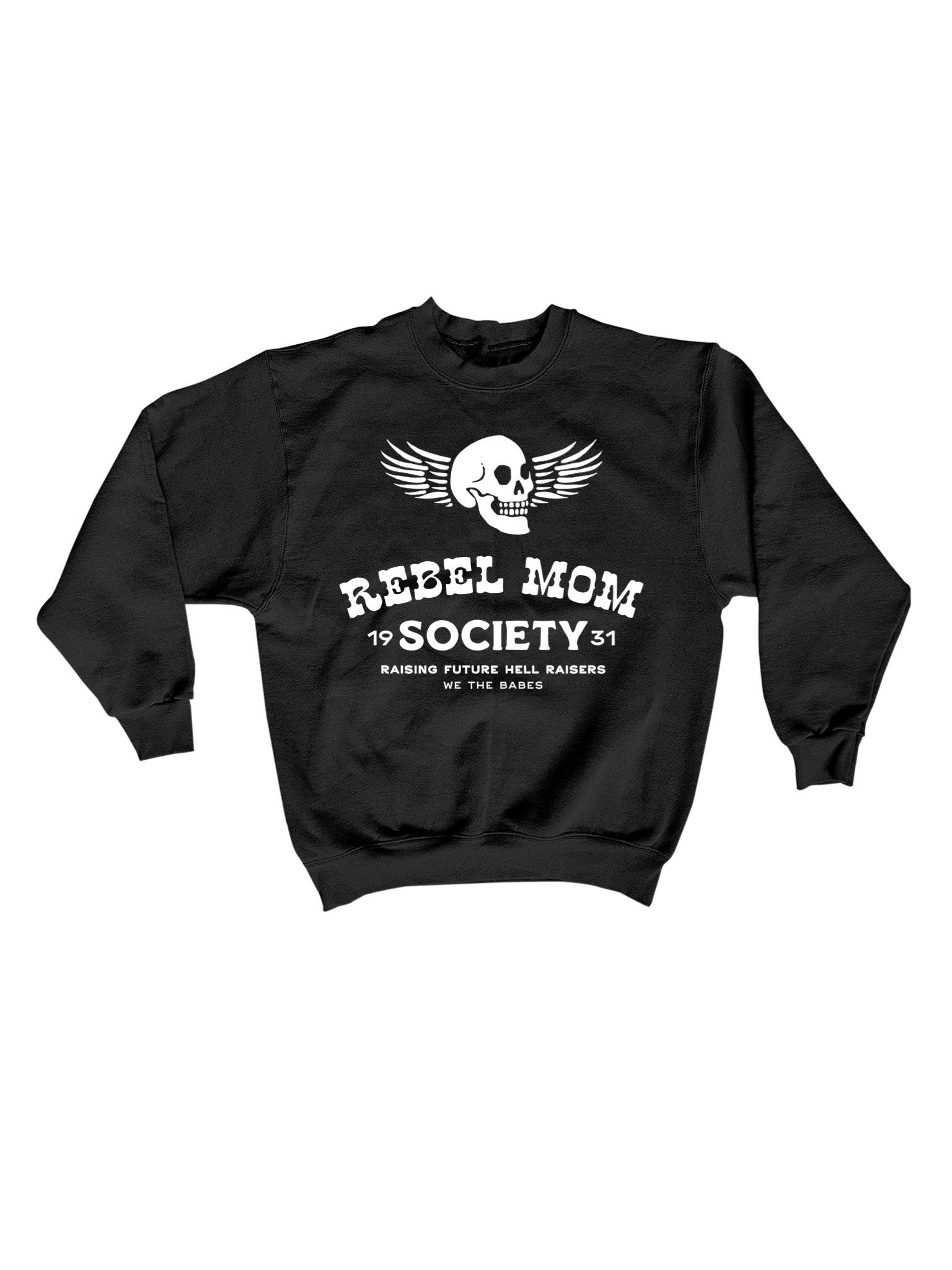 Rebel Mom Society Grunge Sweatshirt - Black T-Shirts, Hoodie | PodTeesHub.com