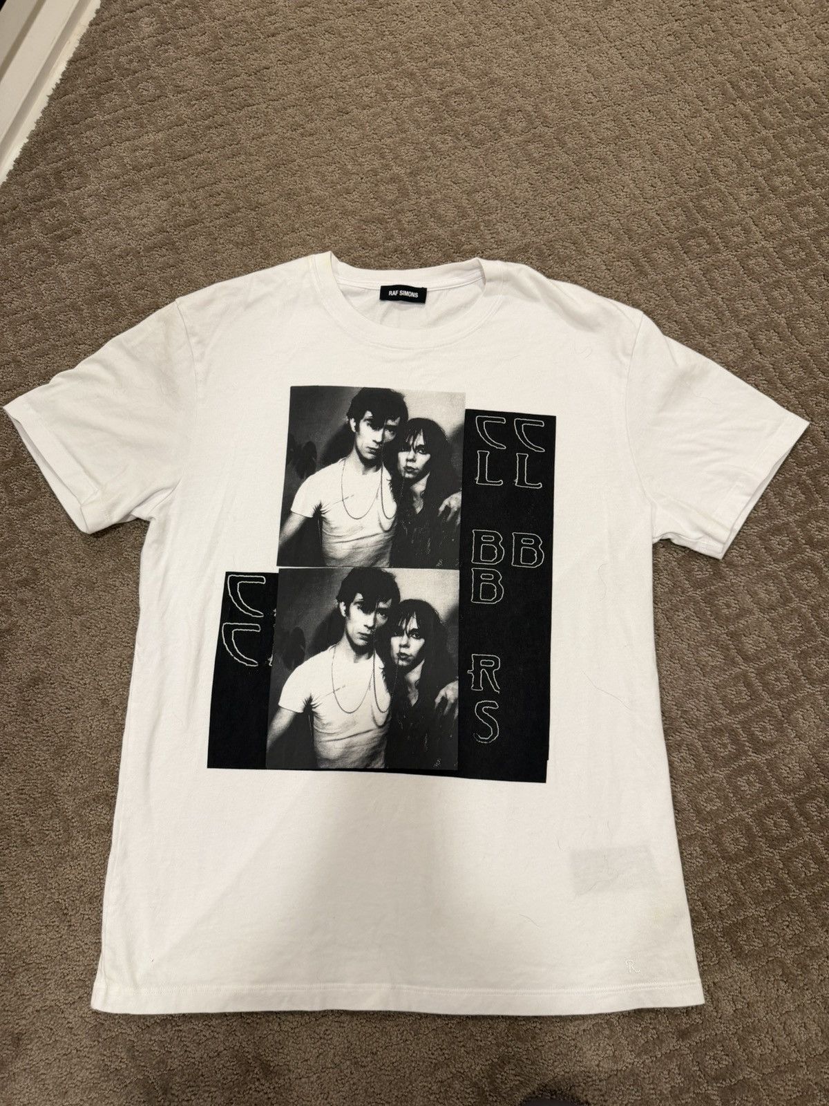 Simons Ss19 Raf Simons Couple Clubbers White T Shirt Hoodie, Sweatshirt | PodTeesHub.com