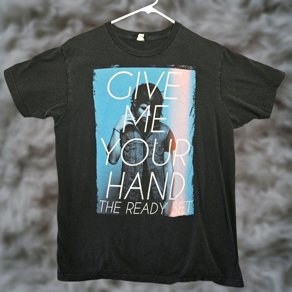 Vintage The Ready Set Band T Shirt Men L Black Optima Rock Band Shirt Mens Hoodie, Sweatshirt | PodTeesHub.com