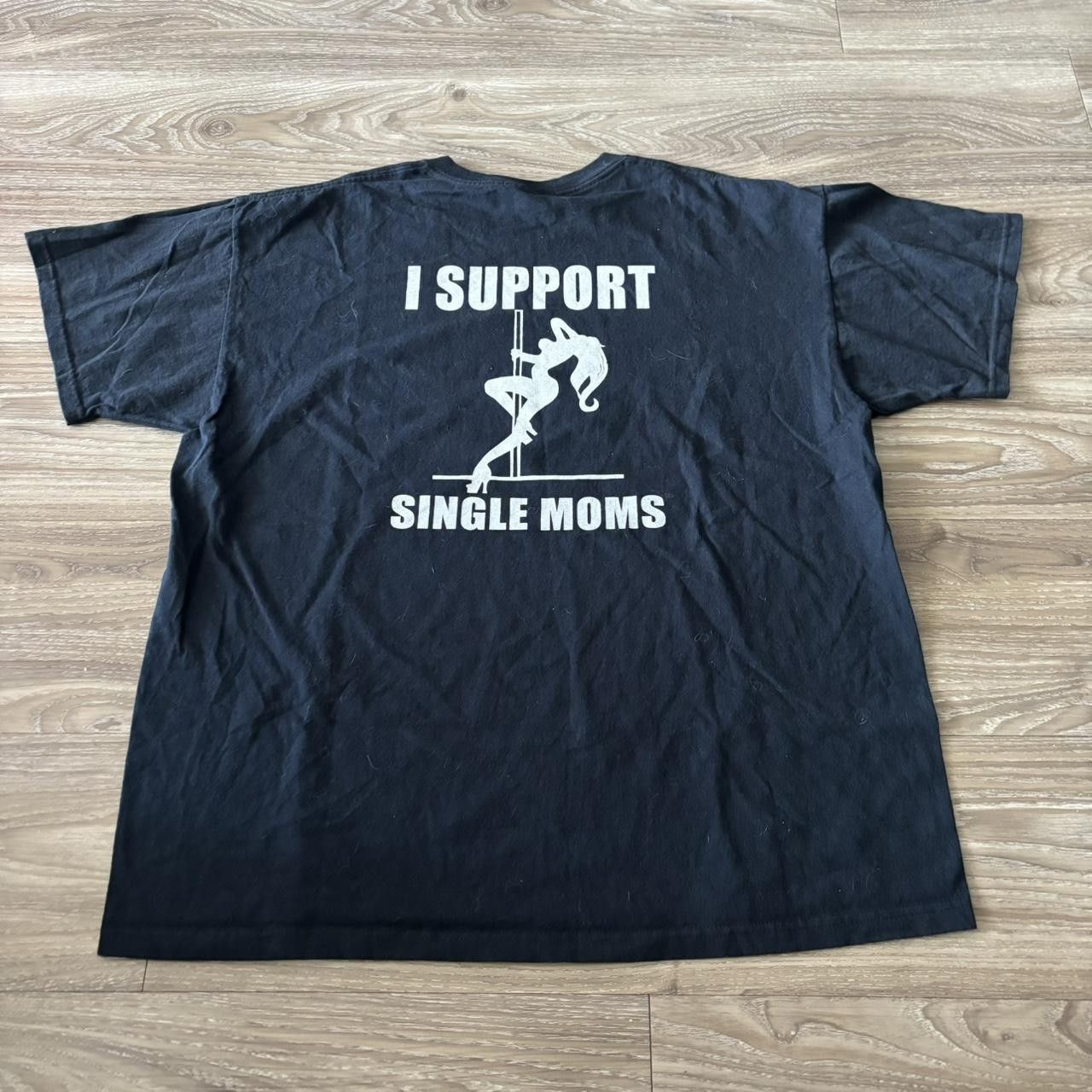 Crazy Vintage Y2k 2000s Black I Support Single Moms Funny Milf Graphic Tee Fits Xl Hoodie, Sweatshirt | PodTeesHub.com