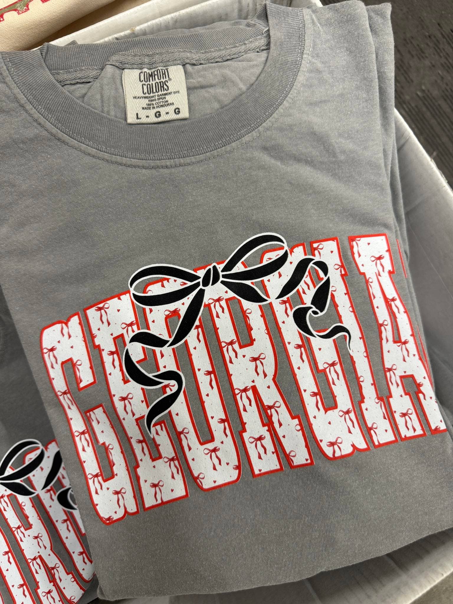 State Bows & Hearts Custom Dtf Graphic Tee or Sweatshirt Hoodie | PodTeesHub.com