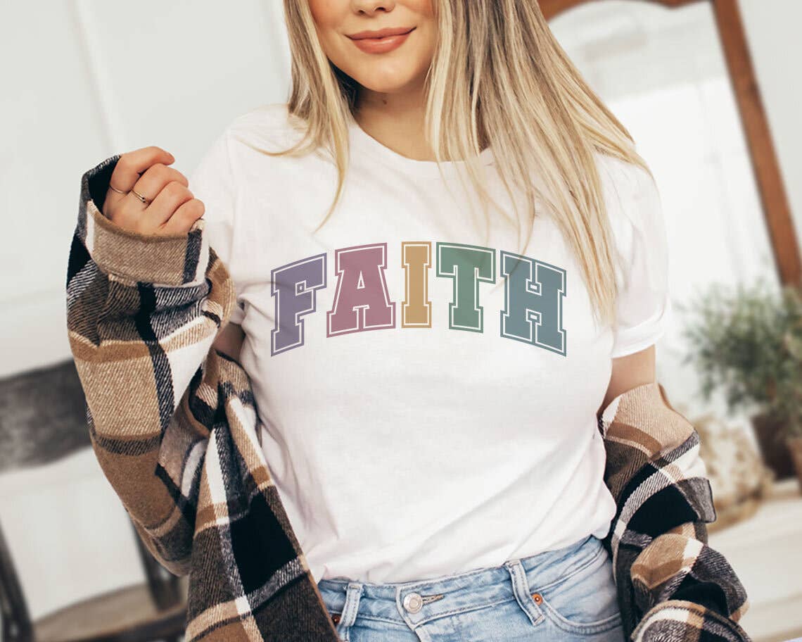 Faith Easter Pastel - Cute Church Easter Shirt Hoodie, Sweatshirt | PodTeesHub.com