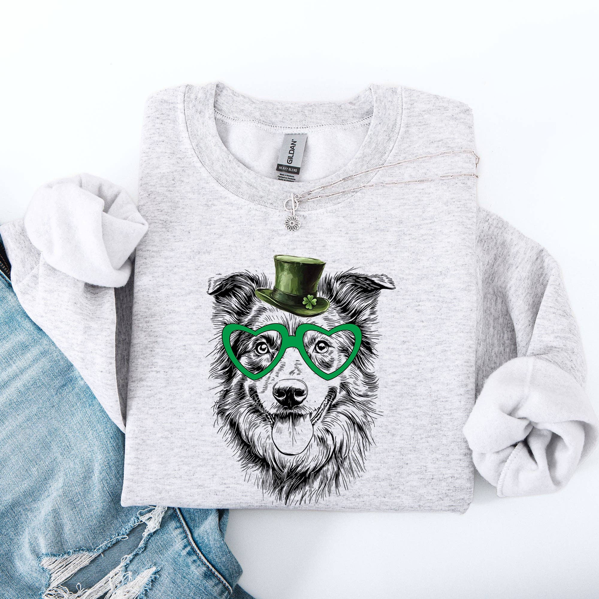 Australian Shepherd, Dog, St Patrick's Day, Irish Sweatshirt T-Shirts, Hoodie | PodTeesHub.com