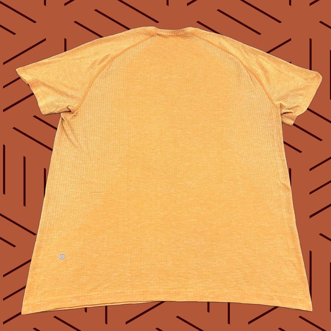 Lululemon Metal Vent Tech Shirt Mens Xl Orange Active Workout Running Gym Sport Shirts Hoodie, Sweatshirt | PodTeesHub.com