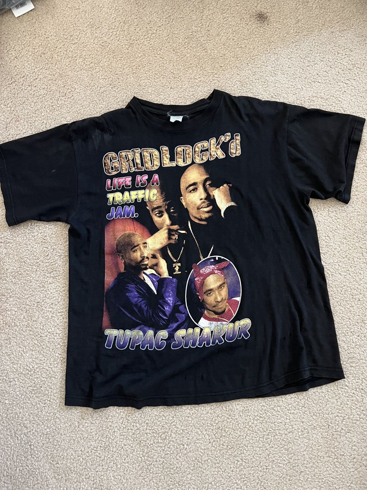Rap Tees X Vintage Vintage Tupac 2pac Gridlock D 1990s Rap Hip Hop 90s Tee Hoodie, Sweatshirt | PodTeesHub.com