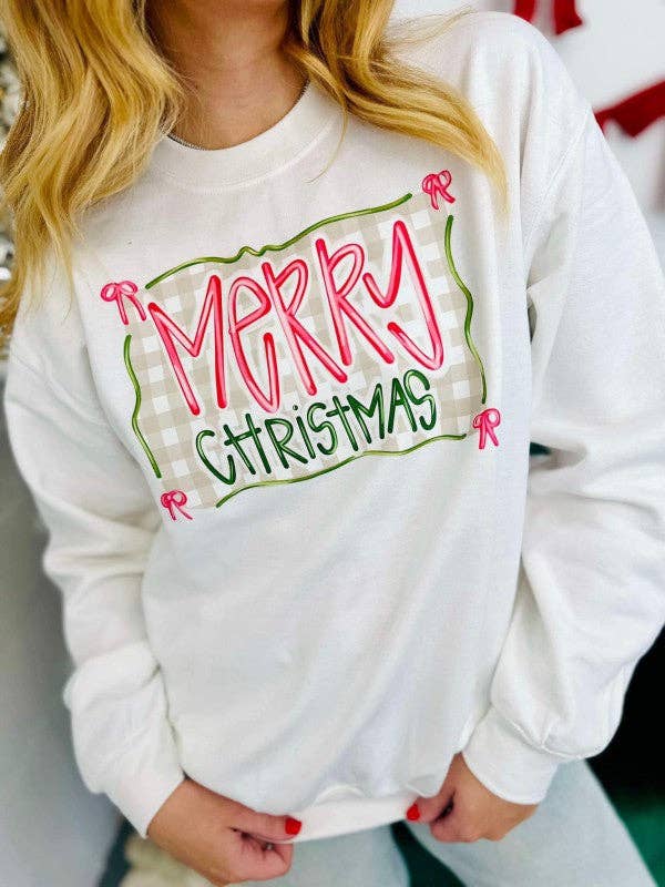 Christmas Gingham Dtf Graphic Tee Hoodie, Sweatshirt | PodTeesHub.com