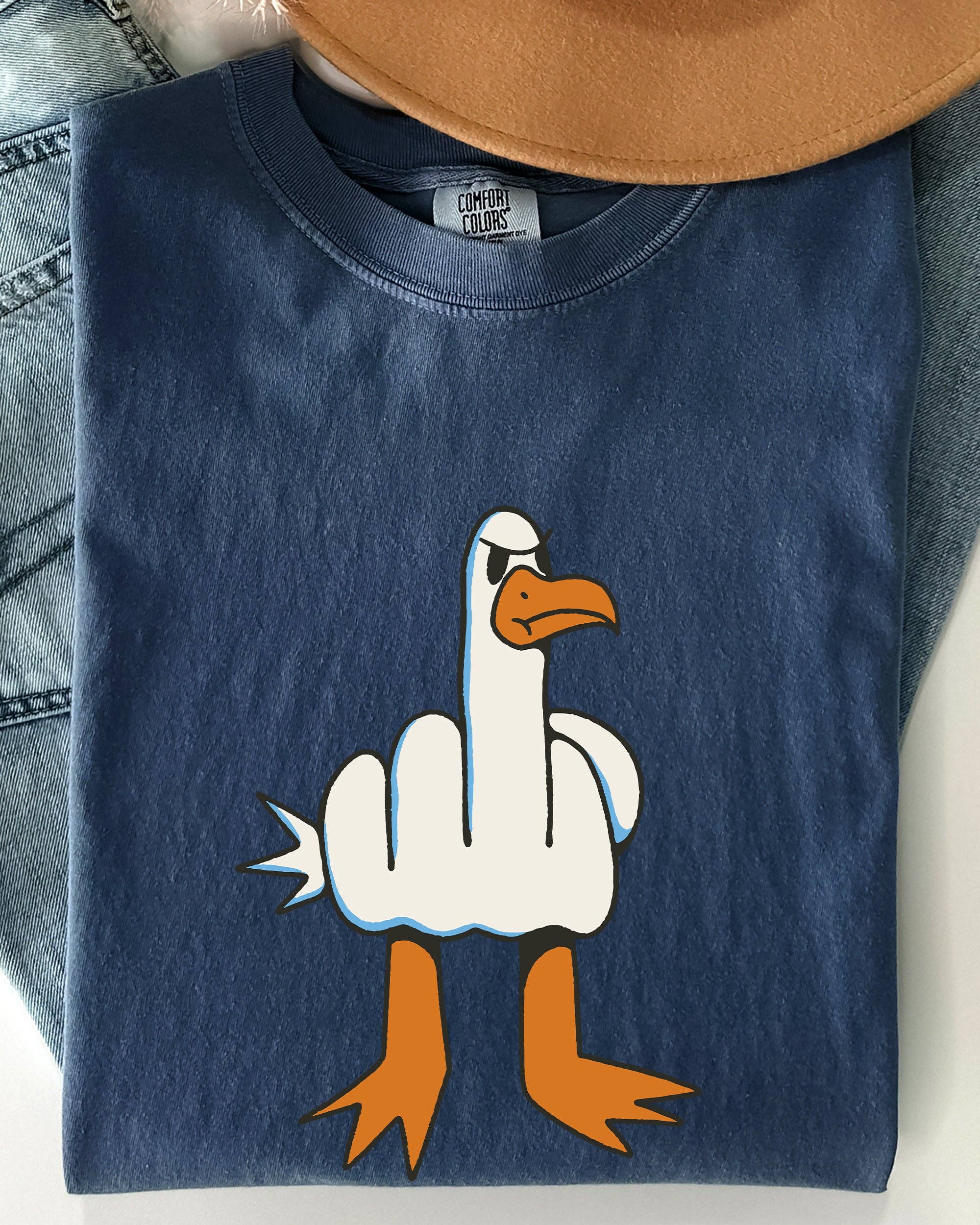 Rude Seagull, Middle Finger, Vulgar, Crude, Meme Shirt Hoodie, Sweatshirt | PodTeesHub.com