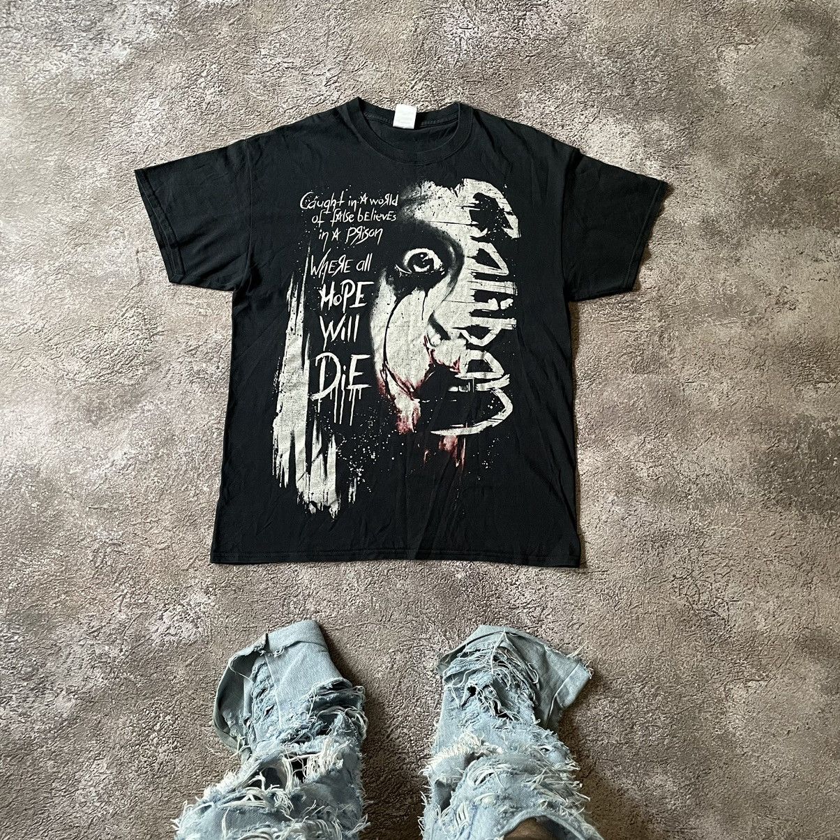 Gildan X Vintage Vintage Y2k Caliban Scream Face Dead Skulls Tour Horror T-Shirts, Hoodie, Sweatshirt