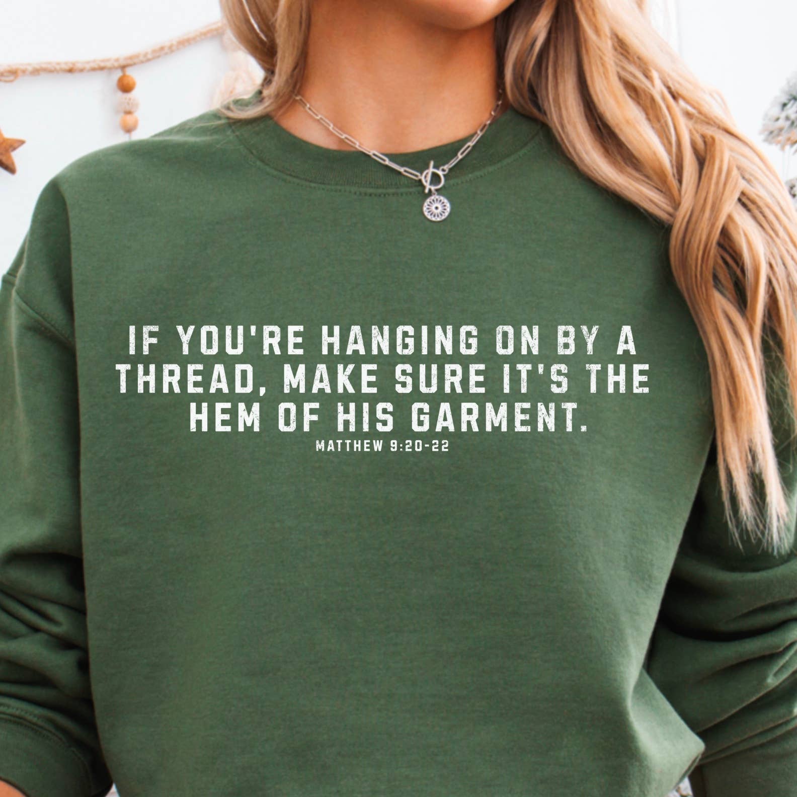 If You’Re Hanging On By A Thread Christian Sweatshirt T-Shirts, Hoodie | PodTeesHub.com
