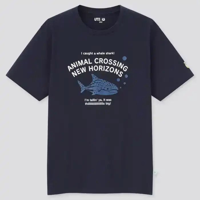 Uniqlo X Animal Crossing New Horizons Whale Shark Tee Hoodie, Sweatshirt | PodTeesHub.com