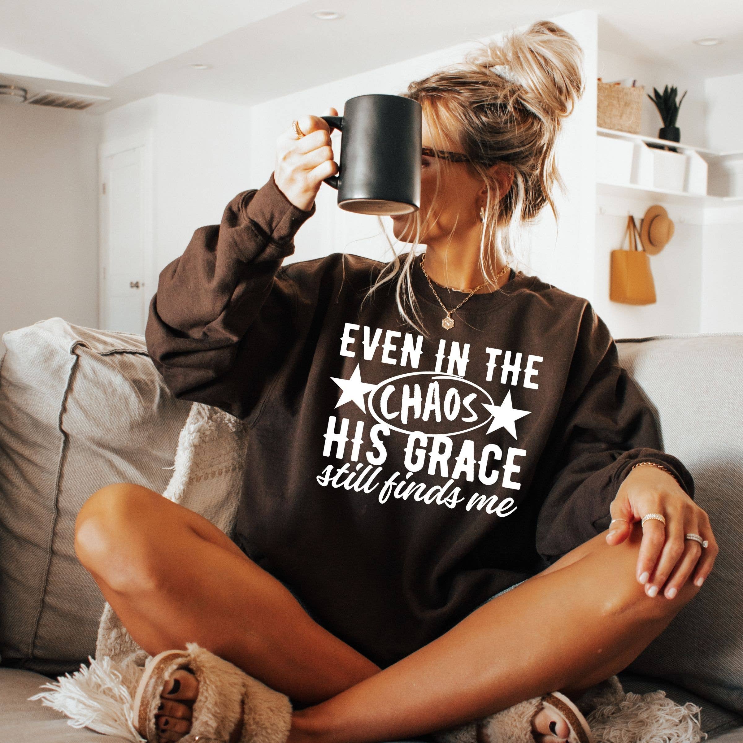 Even in the Chao His Grace Still Finds Me Graphic Sweatshirt T-Shirts, Hoodie | PodTeesHub.com