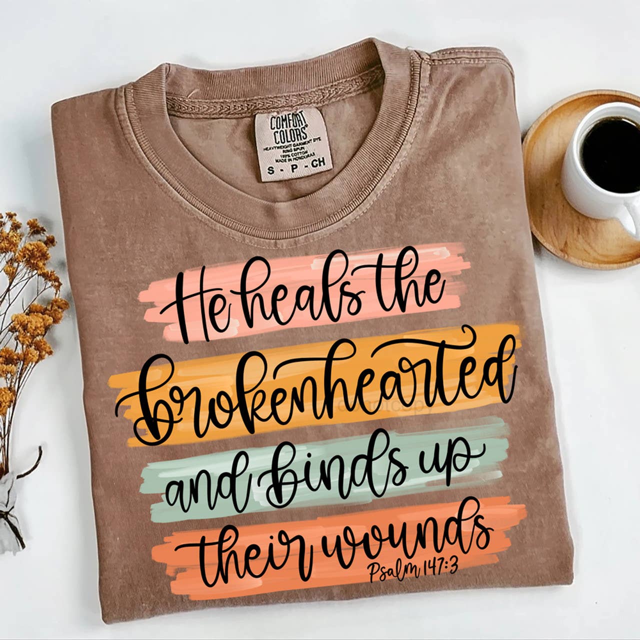 He Heals the Brokenhearted Tee Hoodie, Sweatshirt | PodTeesHub.com