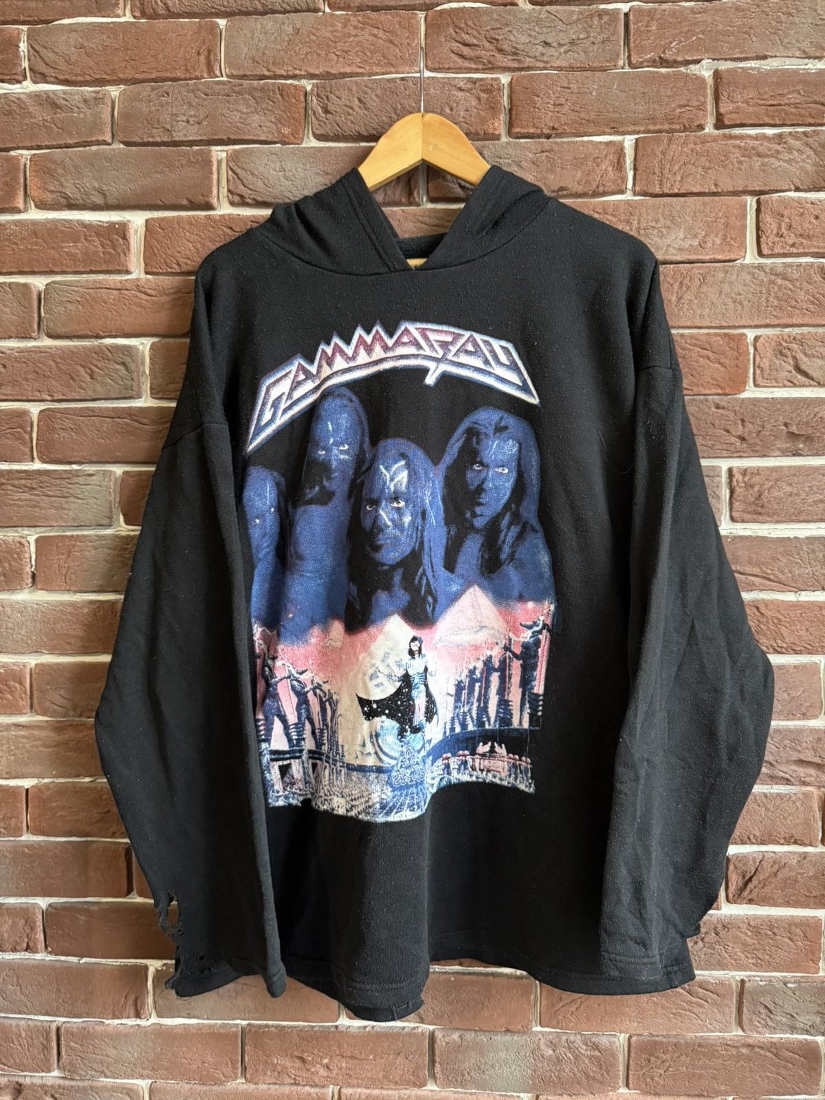 Band Tees 90s Vintage Gamma Ray German Power Metal Band Hoodie Sweatshirt | PodTeesHub.com