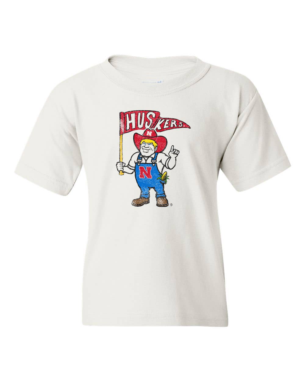 Children's Nebraska Huskers Mascot Flag Cream Tee Hoodie, Sweatshirt | PodTeesHub.com