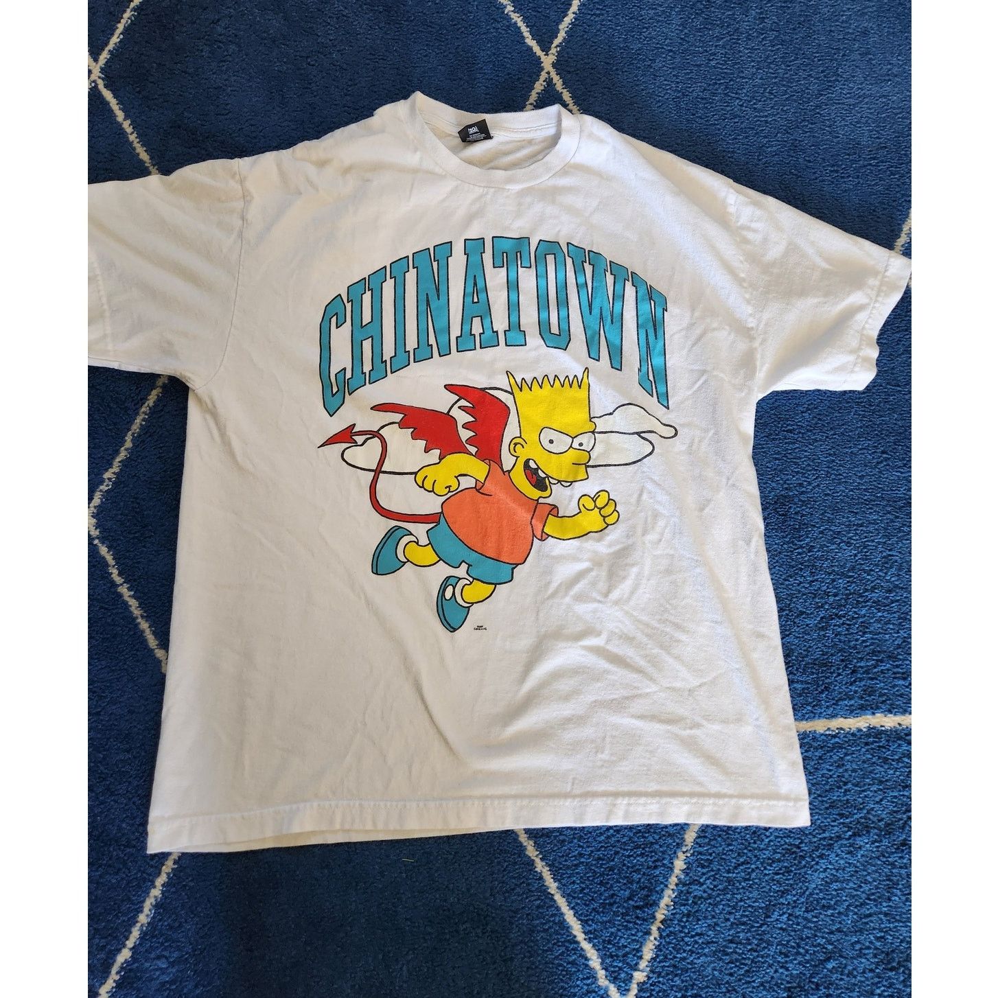 Simpsons Vintage The Simpsons China Town White Tee Shirt Hoodie, Sweatshirt | PodTeesHub.com