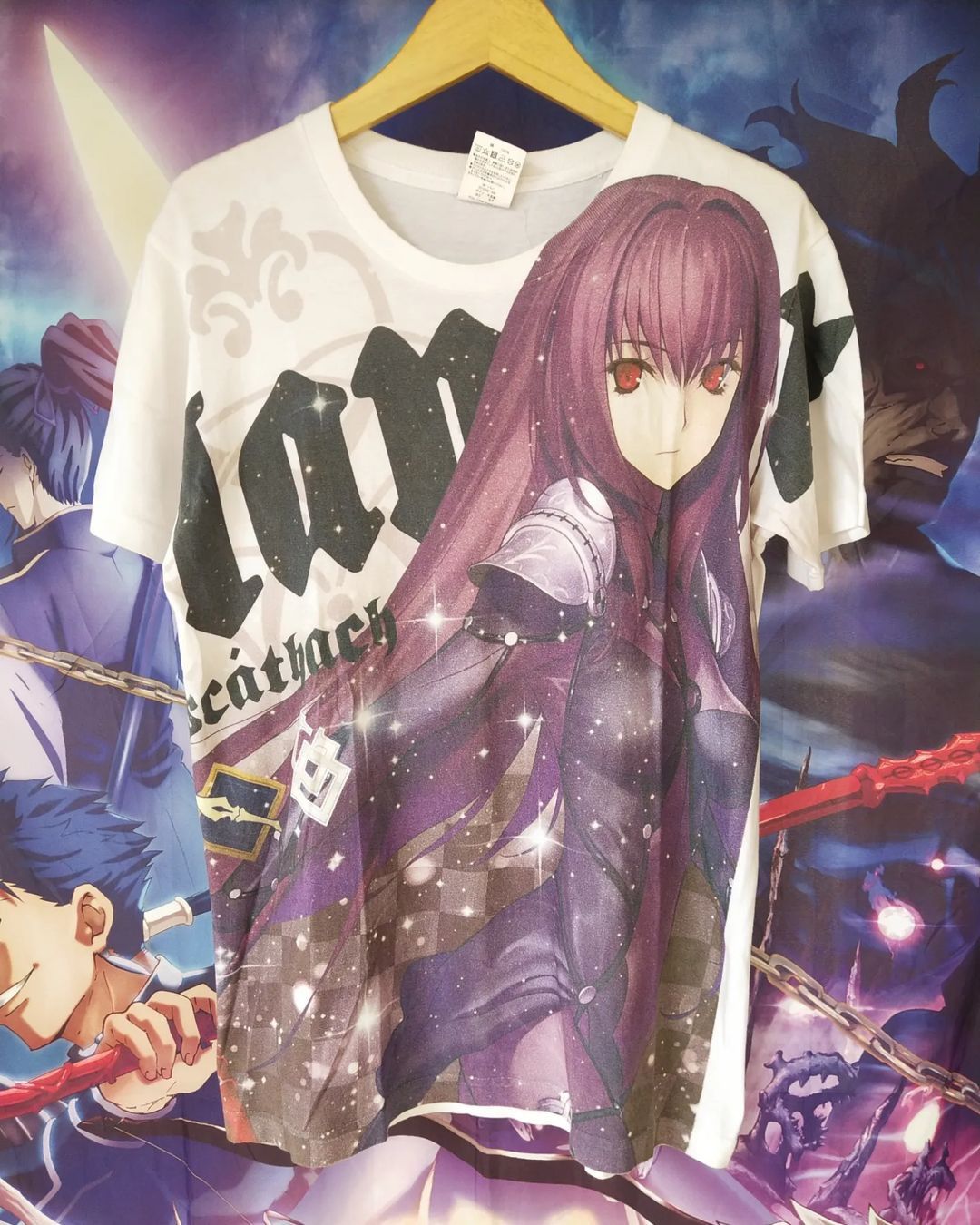 Japanese Brand Fate Grand Order Scathach Full Graphic Anime Tees Cospa Hoodie, Sweatshirt | PodTeesHub.com