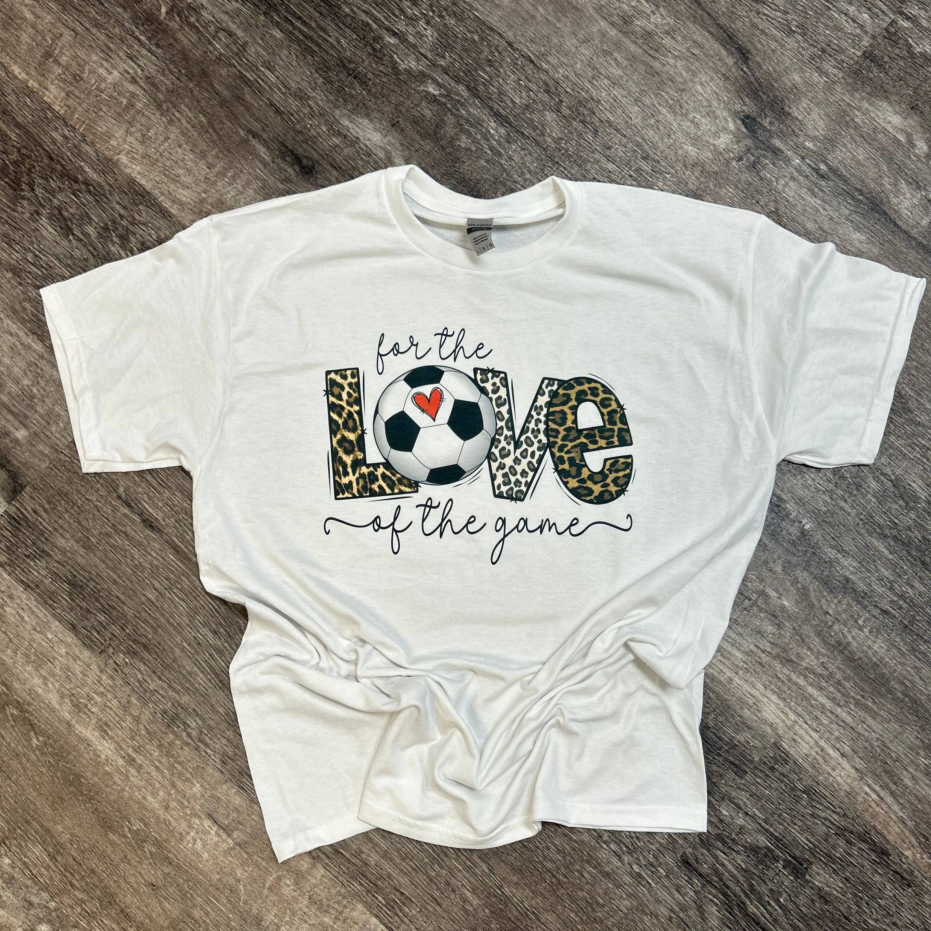 Soccer: For the Love of the Game Leopard On White Tee Hoodie, Sweatshirt | PodTeesHub.com