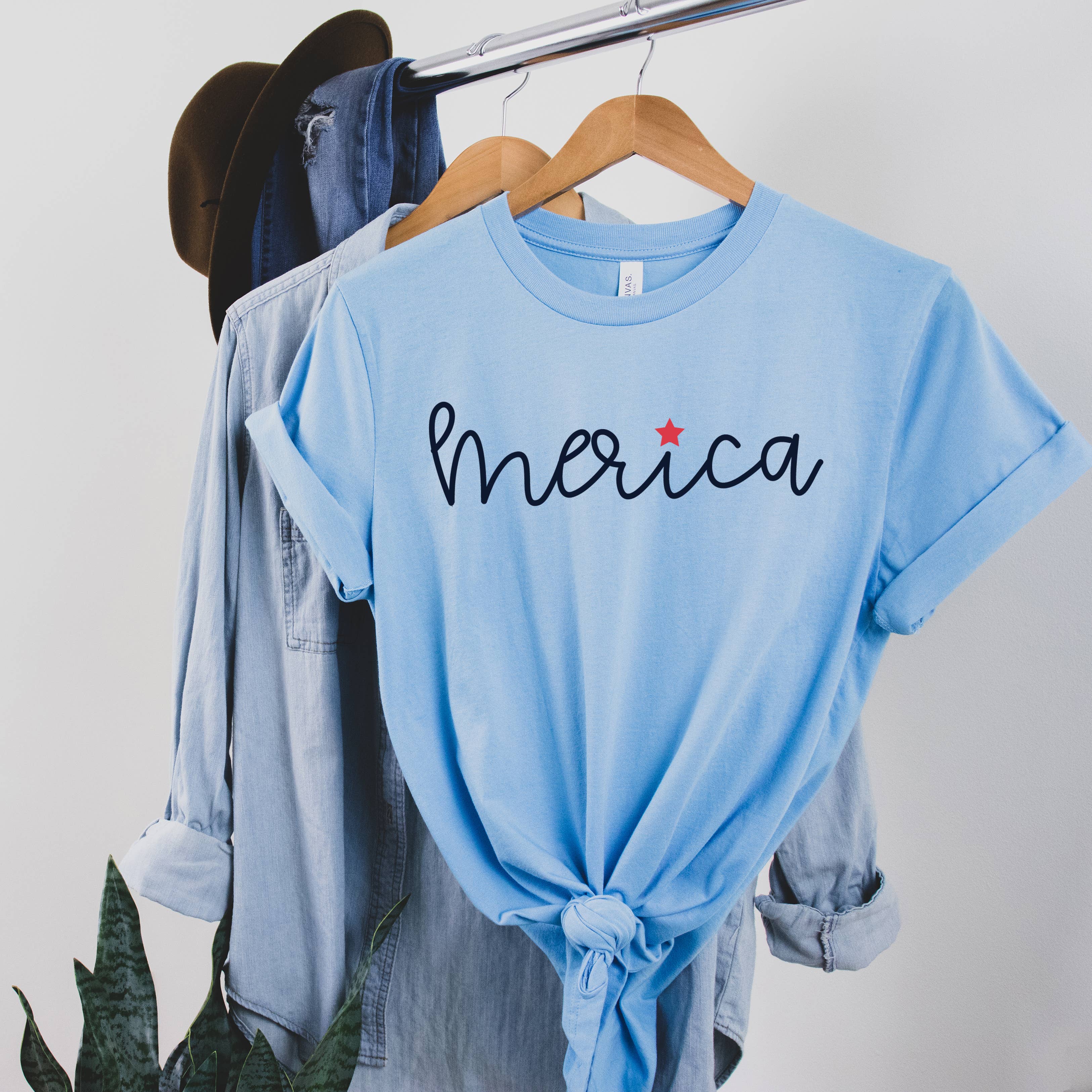 Merica Script Tee | America | Sizes XS-2XL Hoodie, Sweatshirt | PodTeesHub.com