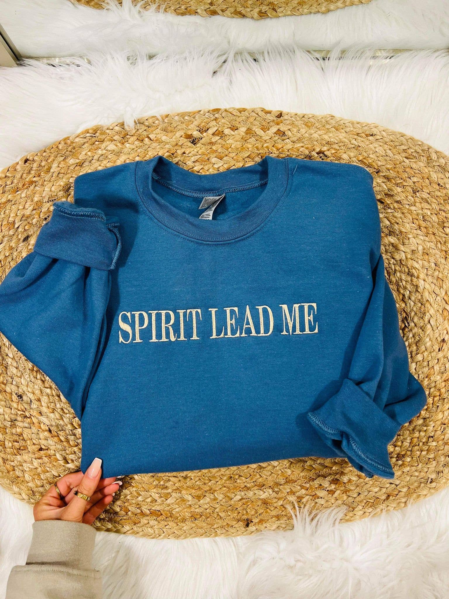 Spirit Lead Me Simple Embroidered Sweatshirt T-Shirts, Hoodie | PodTeesHub.com