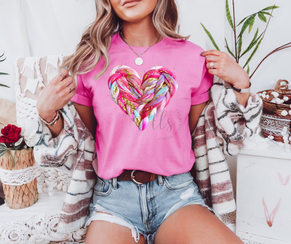 Braided Heart Valentine's T-Shirt Hoodie, Sweatshirt | PodTeesHub.com