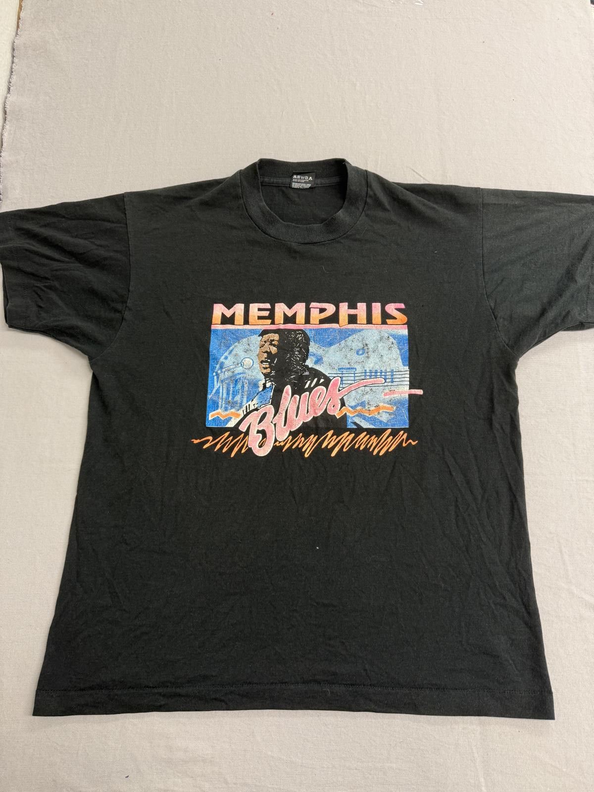 Other Vintage 80s Memphis Blues T Shirt Bb King Faded Tee Xl Hoodie, Sweatshirt | PodTeesHub.com